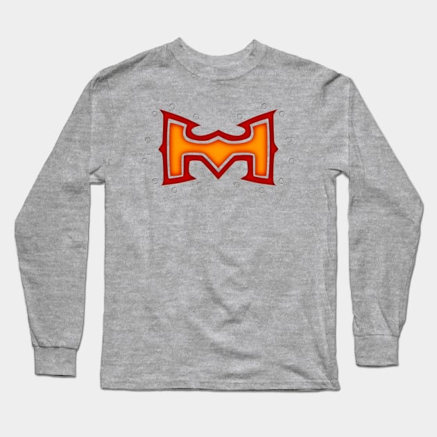Armoured Man-Man (with rivets) Long Sleeve T-Shirt by DavidWhaleDesigns